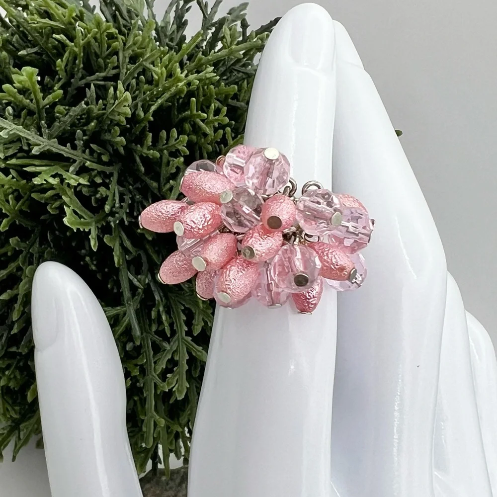 BEADED CLUSTER RING - Picture 2 of 7